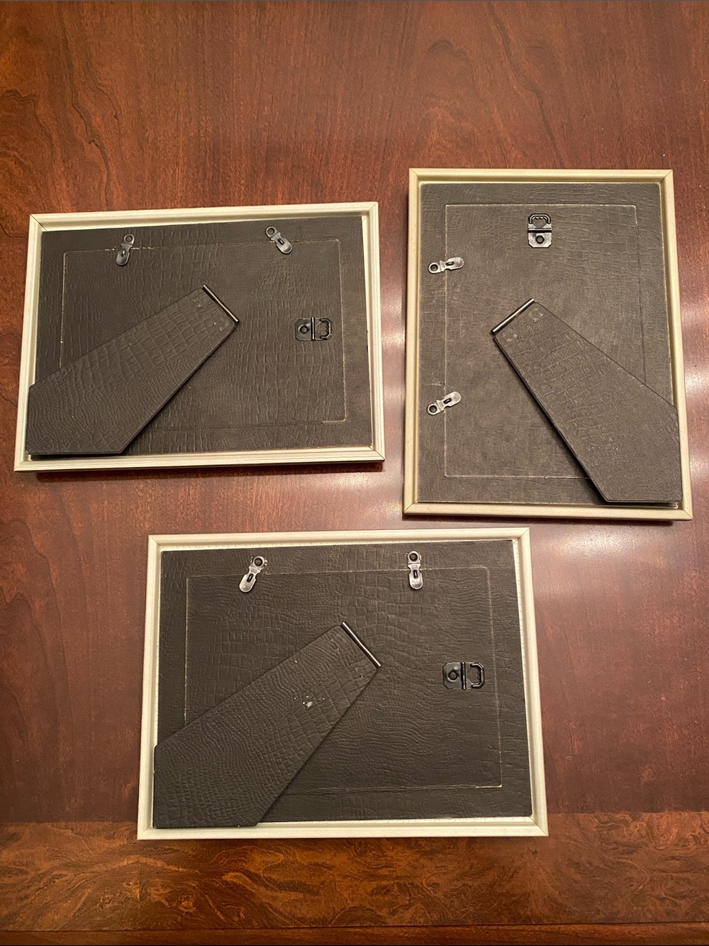 3 Generic Silver Picture Frame Set • Holds 3-1/2” x 5-1/2” Photo - Picture 2 of 2